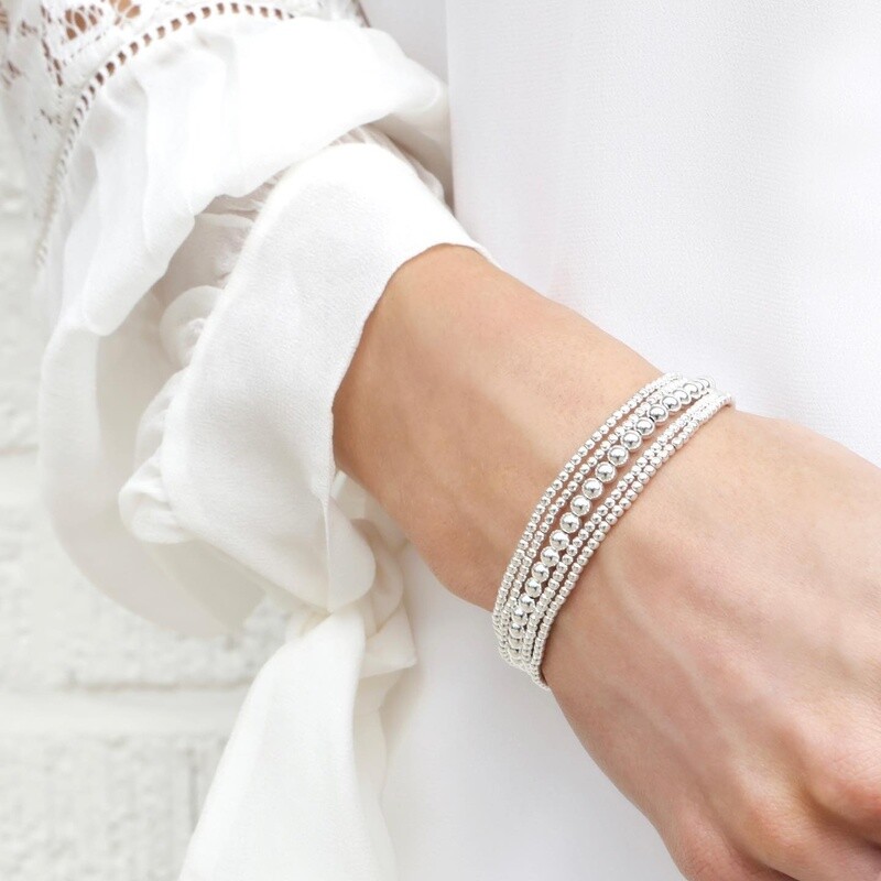 CLASSIC SILVER 2MM BEAD BRACELET