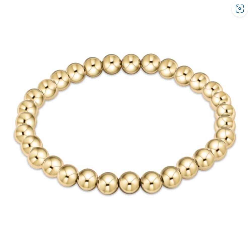 CLASSIC GOLD 6MM BEAD BRACELET