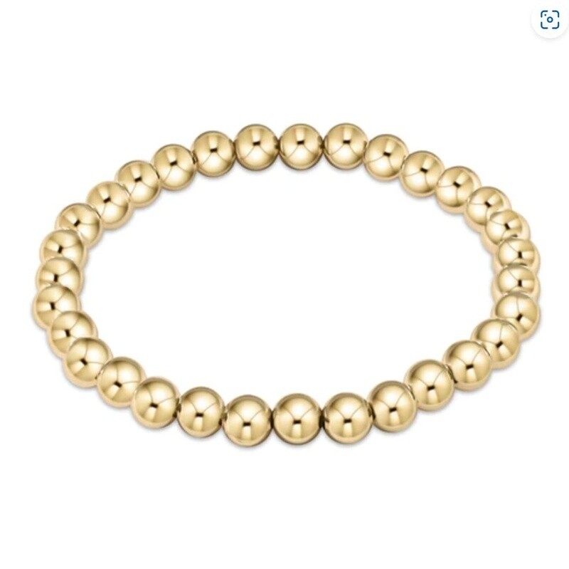 CLASSIC GOLD 6MM BEAD BRACELET