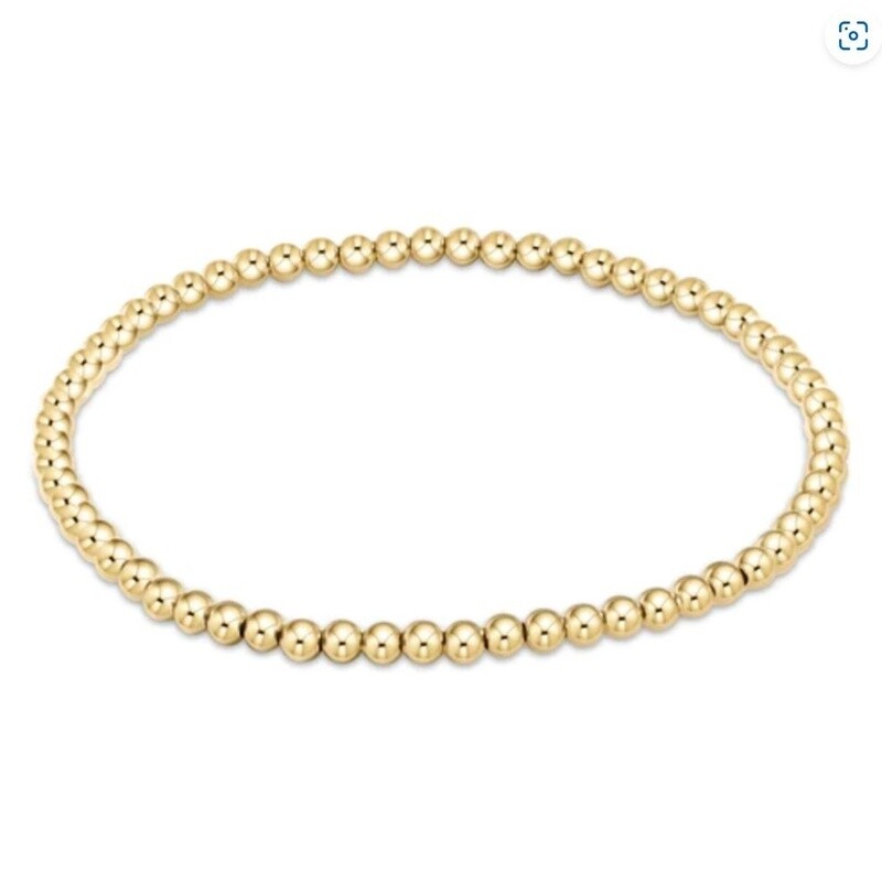 CLASSIC GOLD 3MM BEAD BRACELET