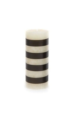 bands pillar candle - 6&quot; - black &amp; ivory
