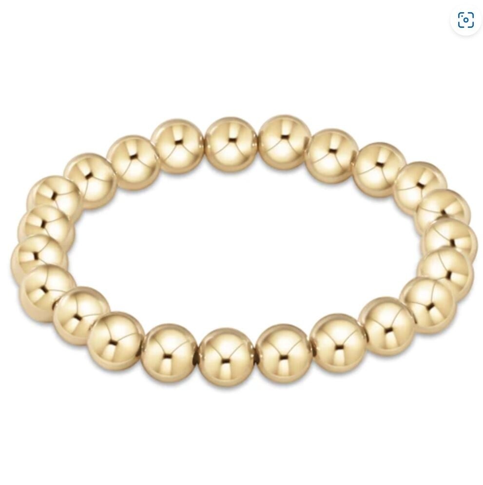 CLASSIC GOLD 8MM BEAD BRACELET