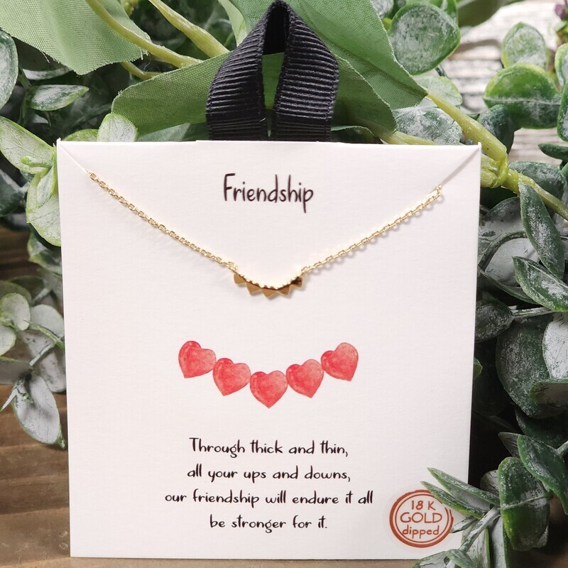 FRIENDSHIP / FIVE HEART NECKLACE