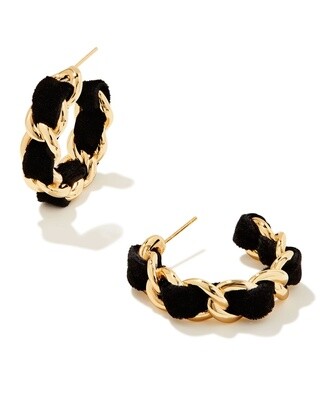 EVERLEIGH VELVET HOOP EARRINGS