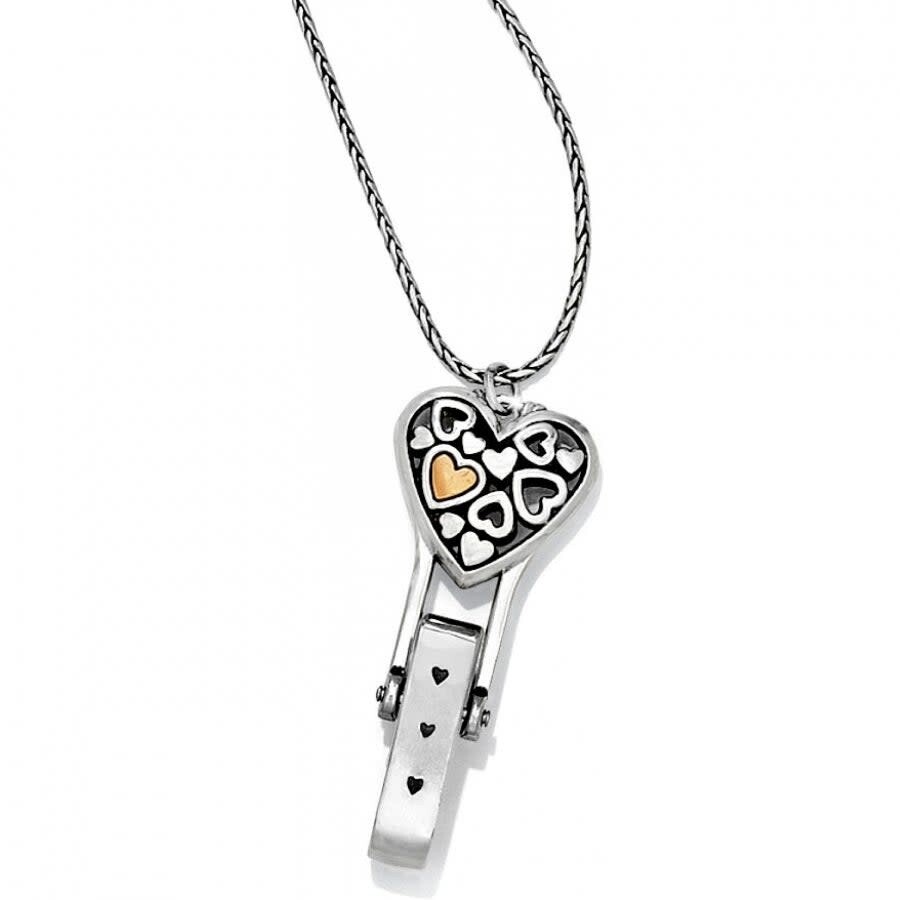 FLOATING HEART BADGE CLIP