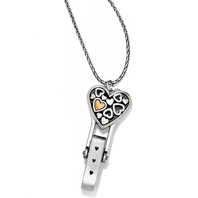 FLOATING HEART BADGE CLIP