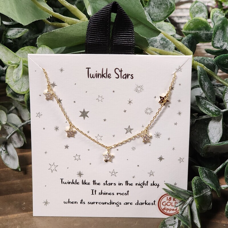 TWINKLE STARS / PAVE CUBIC ZIRCONIA FIVE STAR STATION