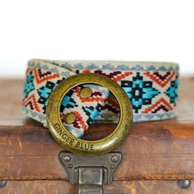 GINGER BLUE DECORATIVE STRAP BELT