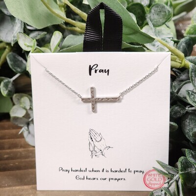 Pray / Sideways Hammered Cross