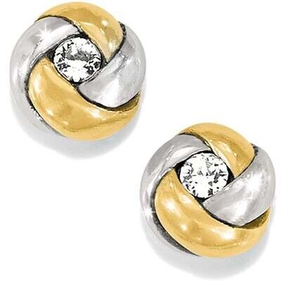 Love Me Knot Mini Post Earrings Silver-Gold