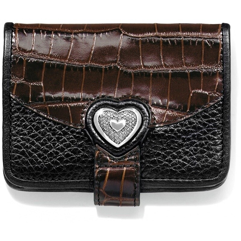 Bellissimo Heart Small Wallet-Black-Chocolate