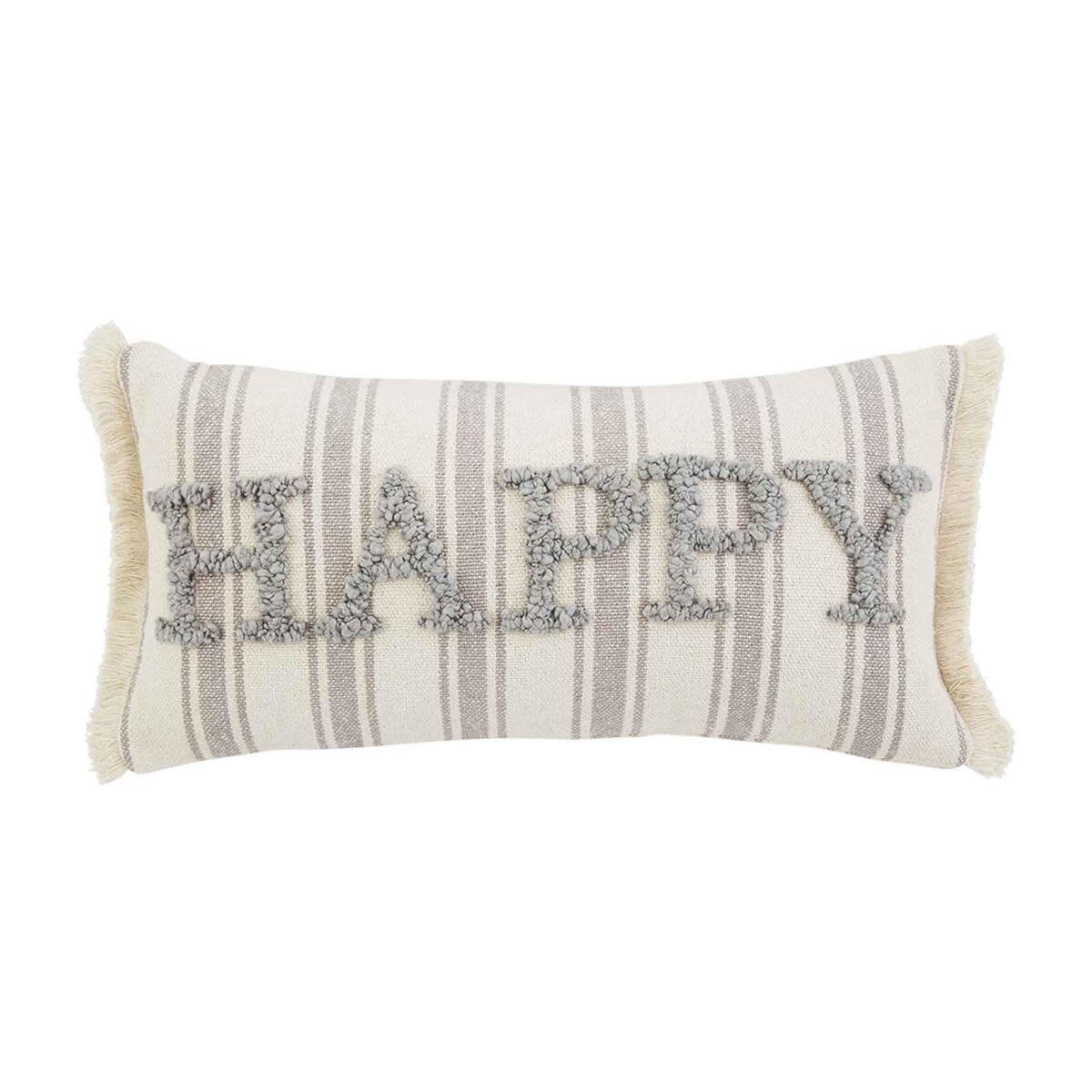 HAPPY TUFTED PILLOW