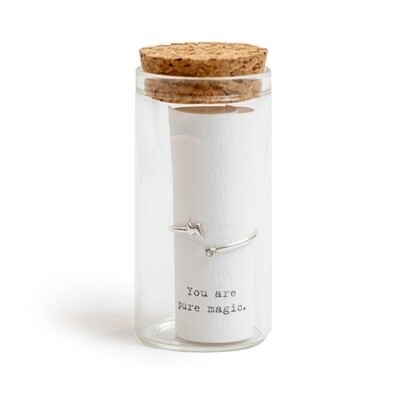 MESSAGE IN A BOTTLE RING - LIGHTNING