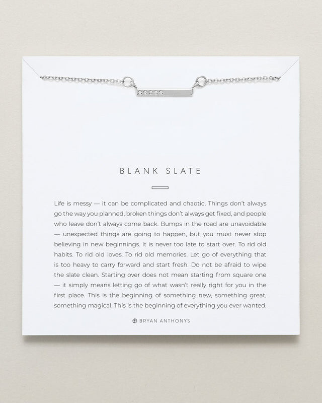 Blank Slate Necklace - Silver