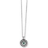 PEBBLE DOT MEDALI PETITE NECKLACE - EMERALD/MAY