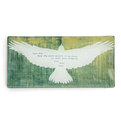 This Sky Sm. 8.5X4 Rectangle Decoupage Plate