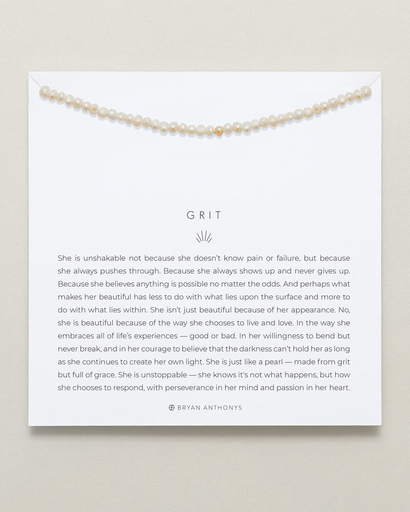 Pearl grit necklace online
