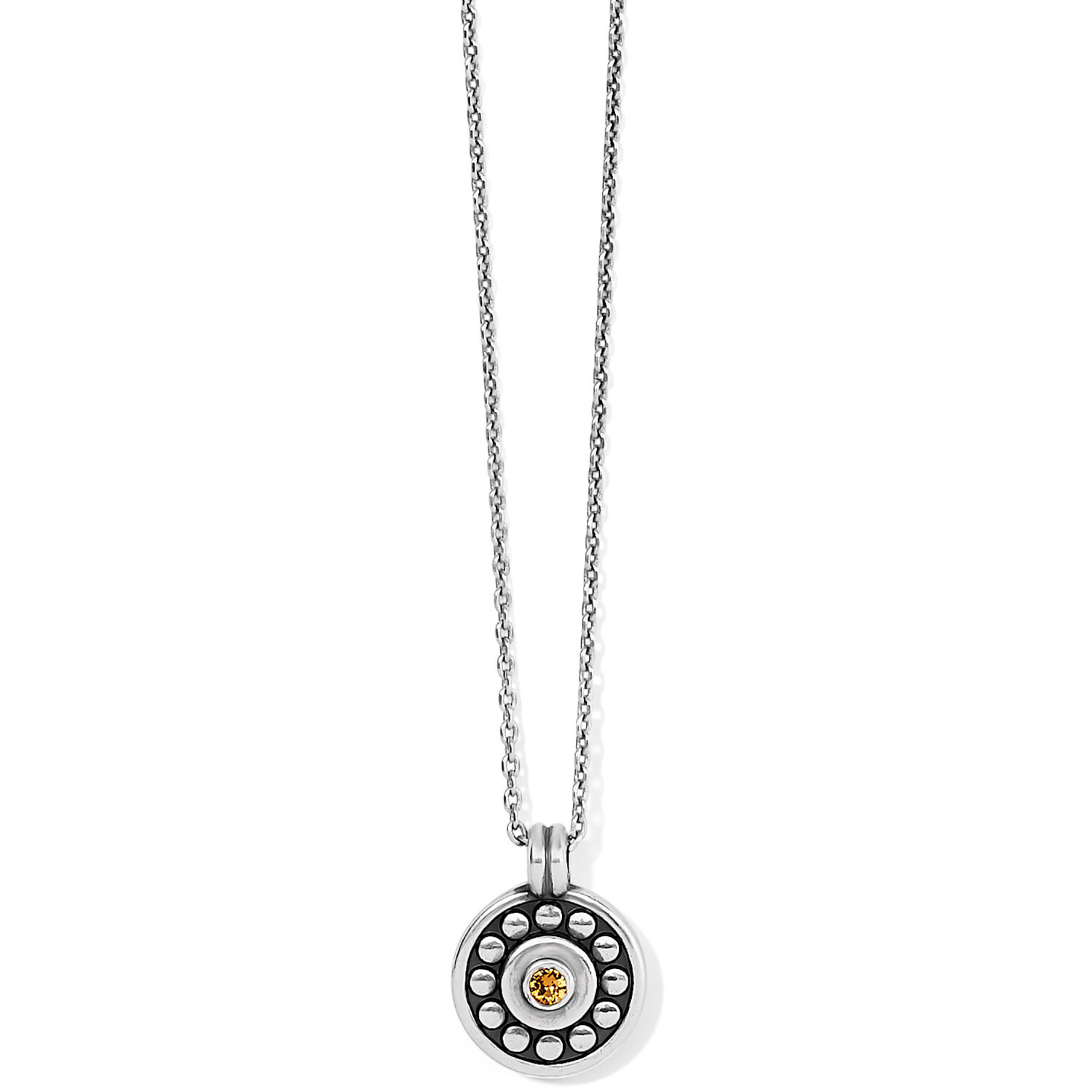 PEBBLE DOT MEDALI PETITE NECKLACE - TOPAZ