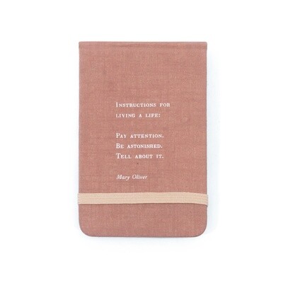 MARY OLIVER FABRIC NOTEBOOK