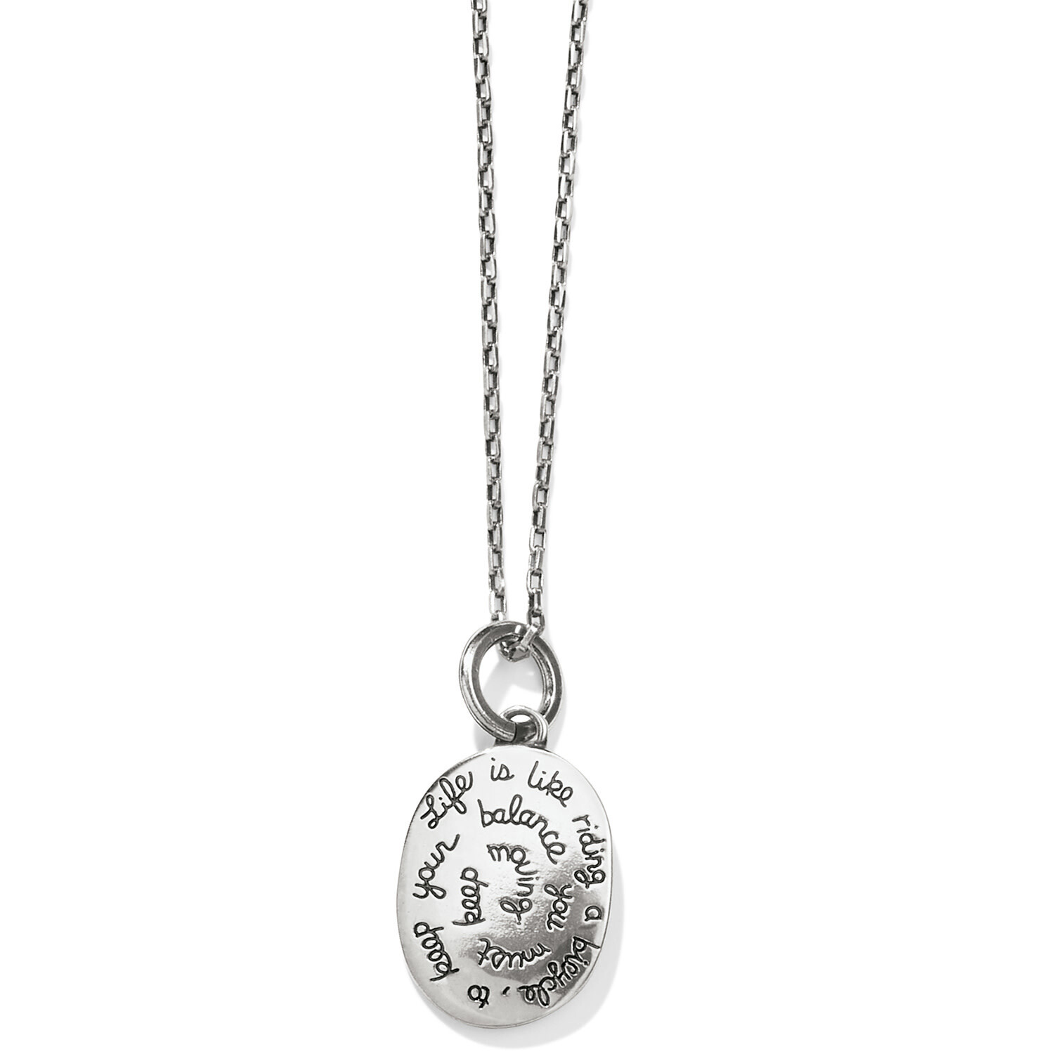 Sentiments Balance Convertible Reversible Necklace - Silver, OS