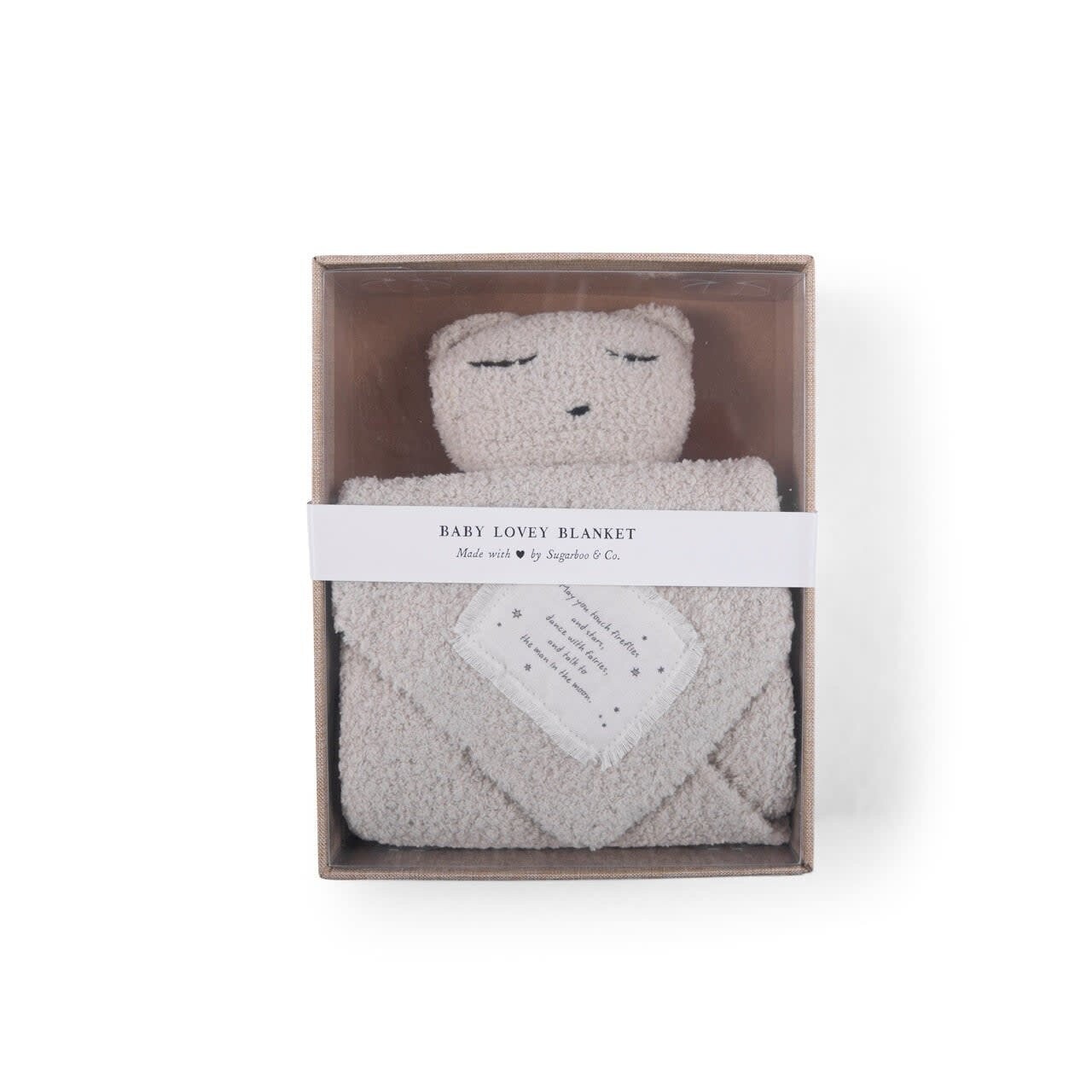 BABY LOVEY BLANKETS - FIREFLIES, QUOTE: OATMEAL