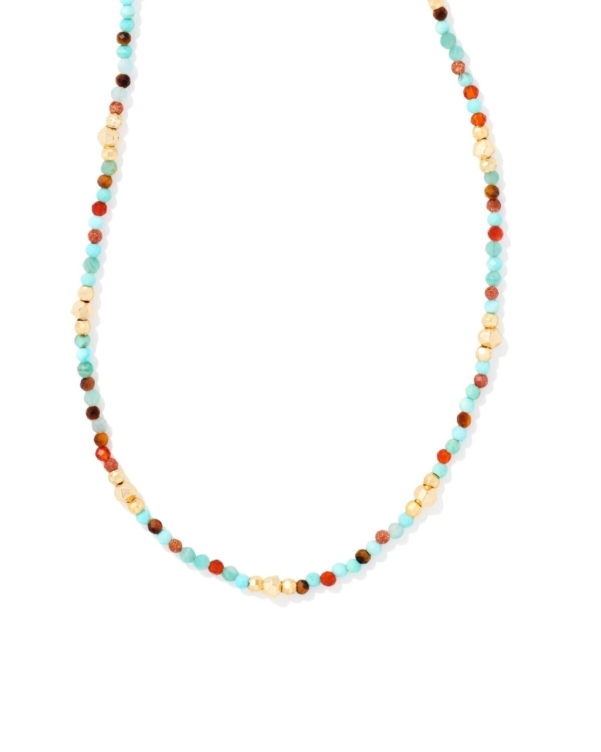 BRITT CHOKER NECKLACE, Color: GOLD RED MIX, Size: ONE SIZE
