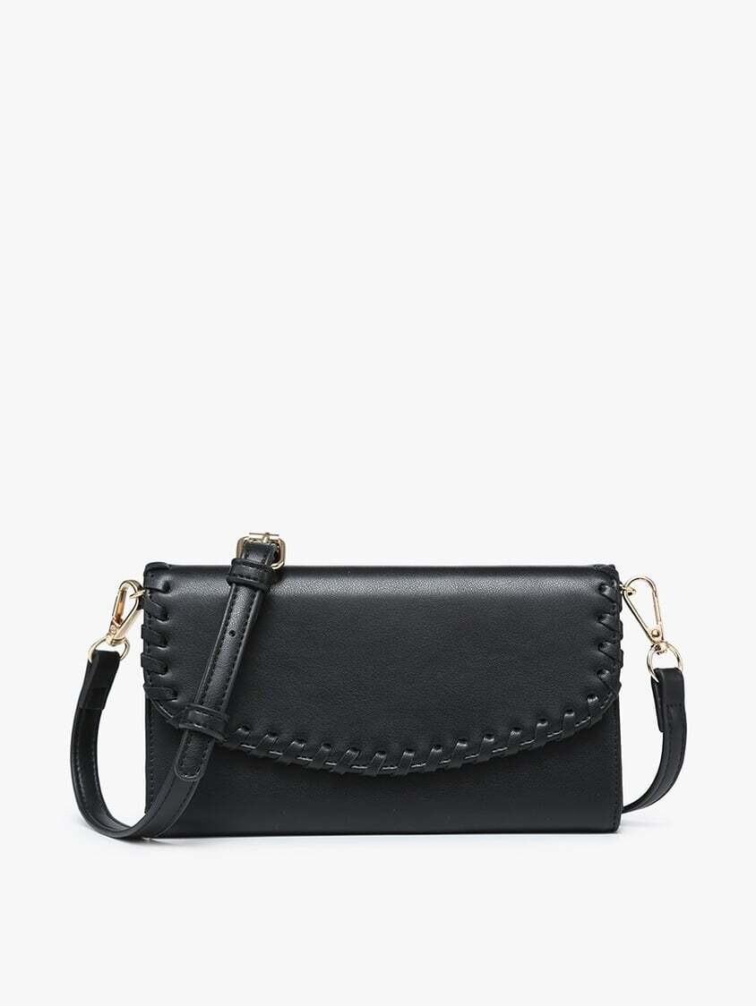Kyle Crossbody Wallet-Multiple Colors, Color: BLACK