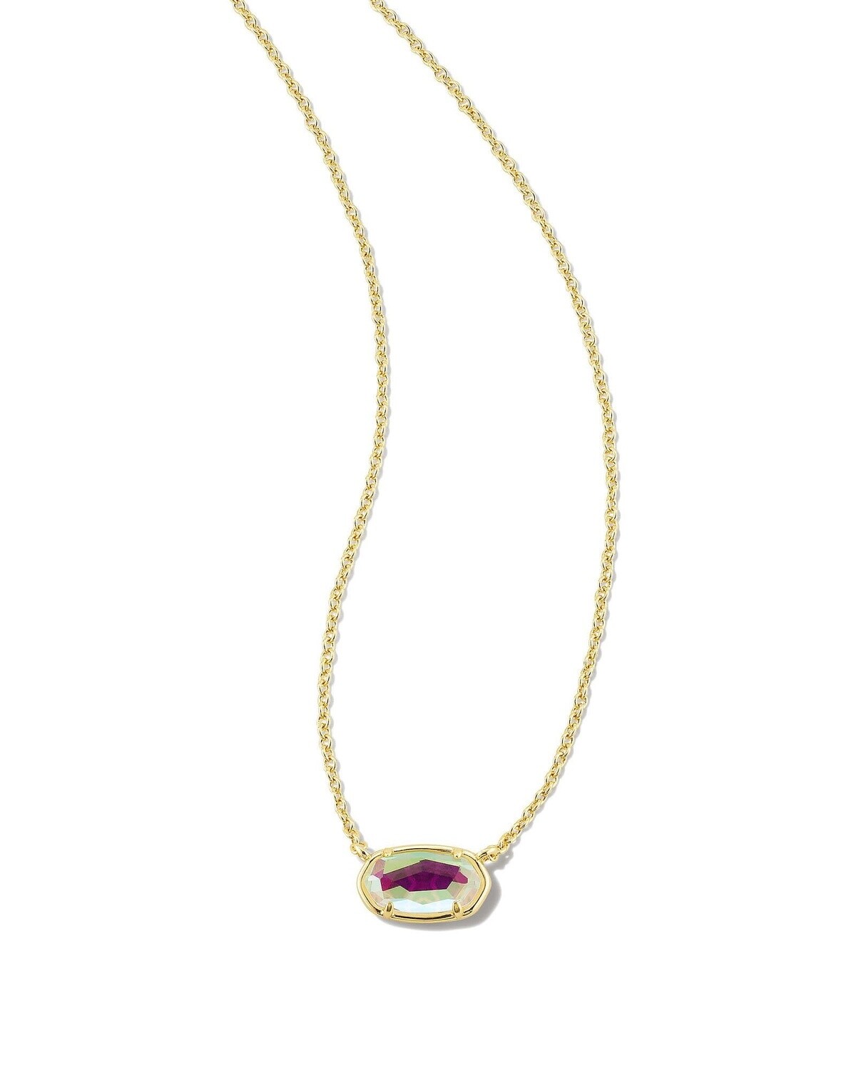 Grayson Stone Pendant Necklace-Gold, Color: GOLD DICHROIC GLASS, Size: ONE SIZE