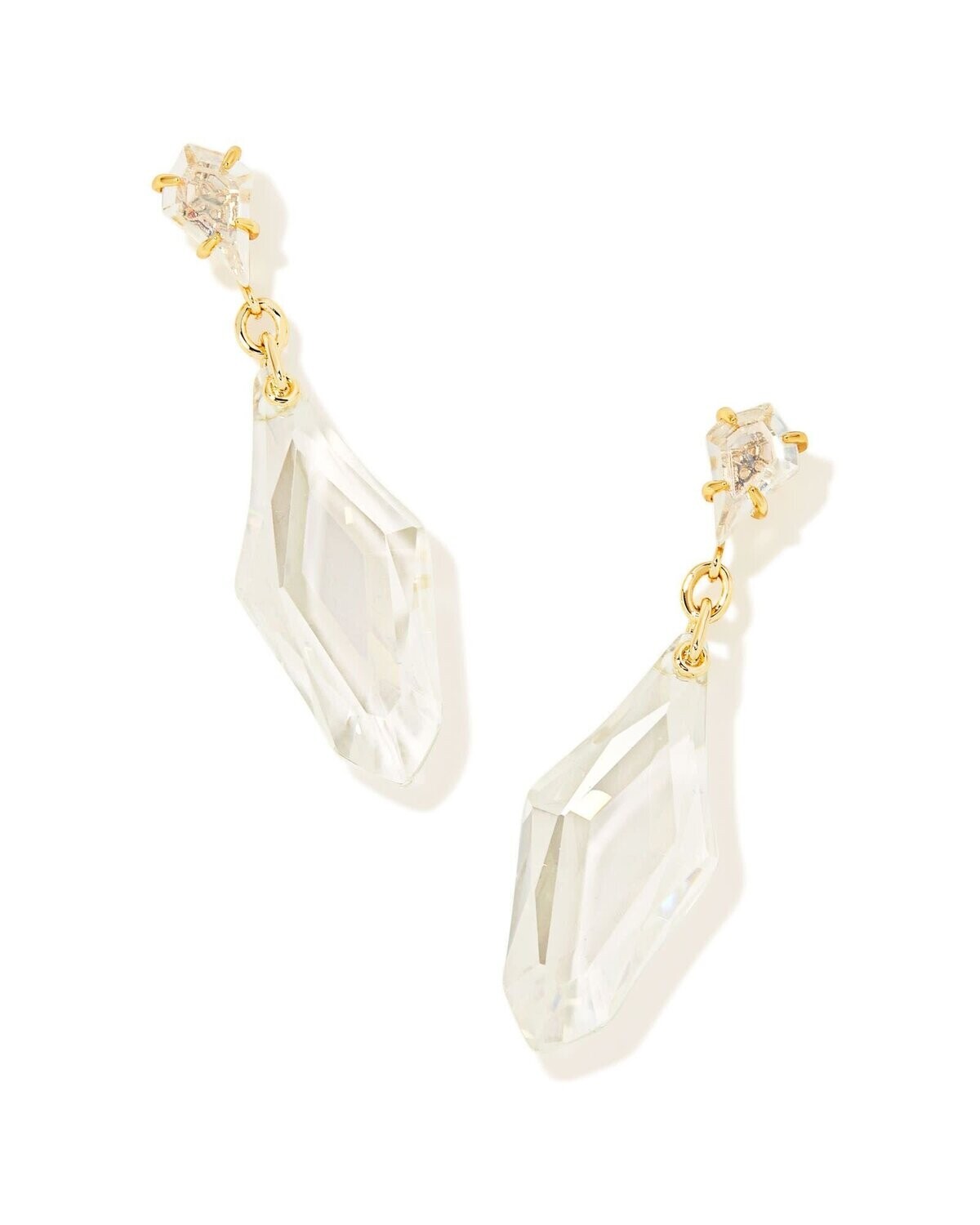 ALEXANDRIA STATEMENT EARRINGS, Color: GOLD LUSTRE CLEAR GLASS, Size: ONE SIZE