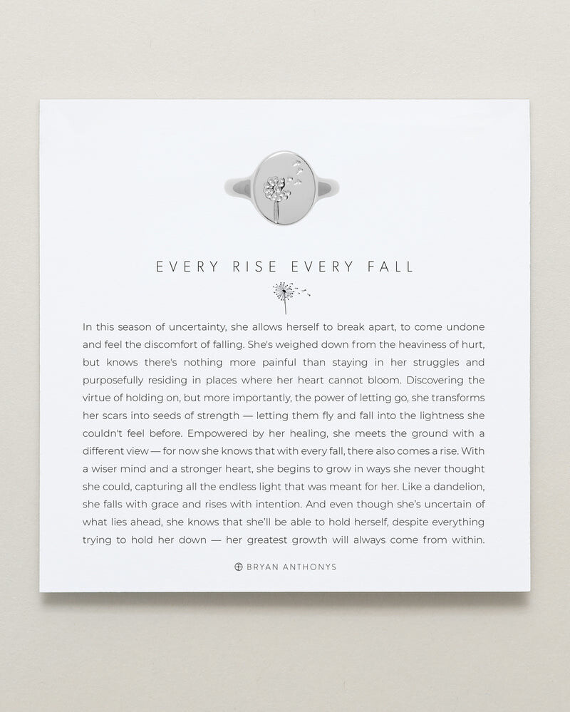 Every Rise Every Fall Signet Ring - Silver/8