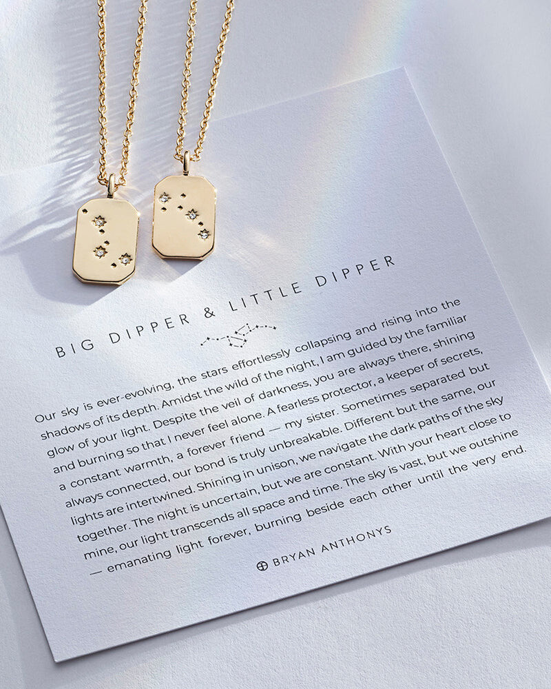 Big Dipper &amp; Little Dipper Necklace Set - 14K Gold