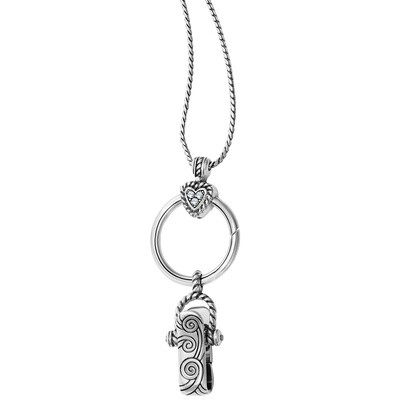 HEART CHARM BADGE CLIP GOLD/SILVER