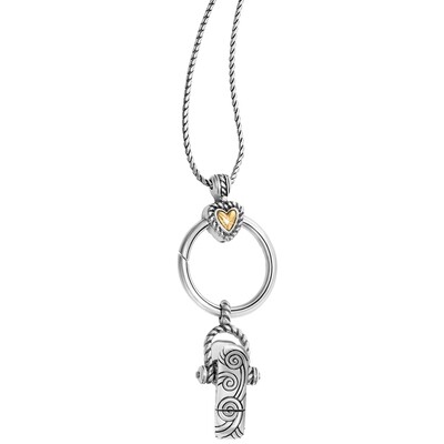 HEART CHARM BADGE CLIP GOLD/SILVER