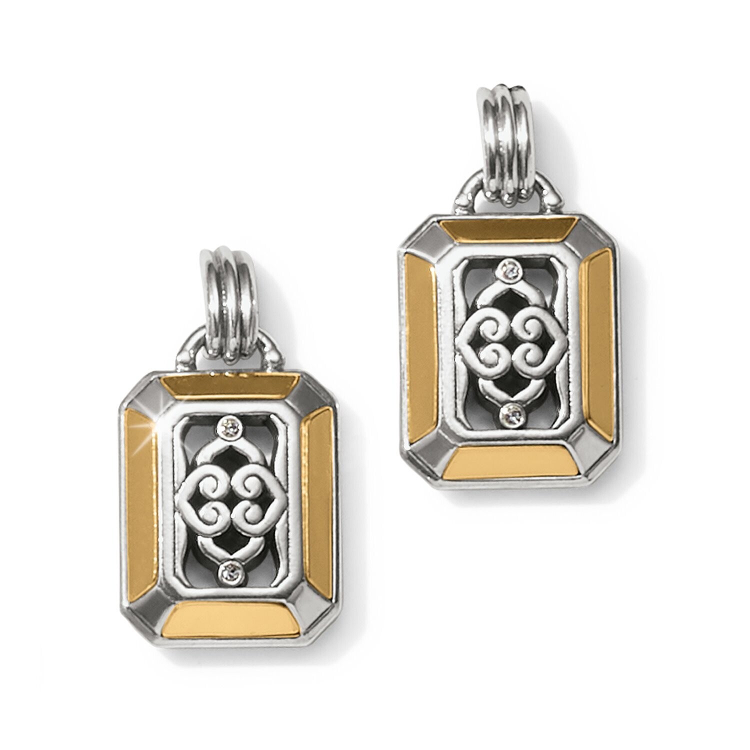 Intrigue Regal Post Drop Earrings - Silver-Gold, OS