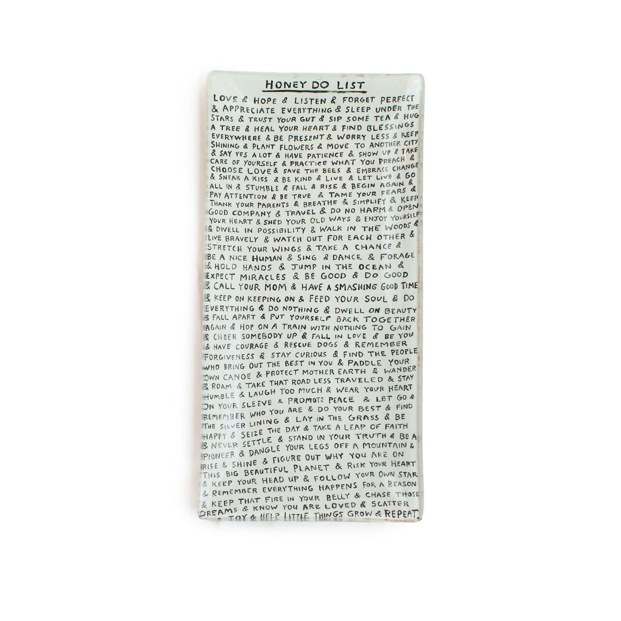 Honey Do List Sm. 8.5X4 Rectangle Decoupage Plate