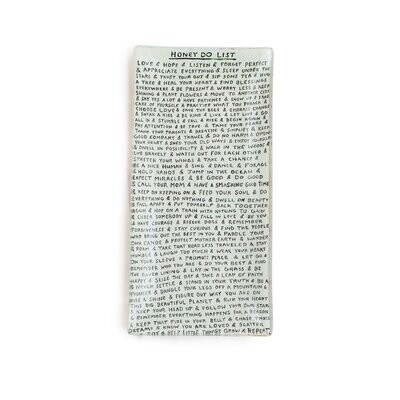 Honey Do List Sm. 8.5X4 Rectangle Decoupage Plate