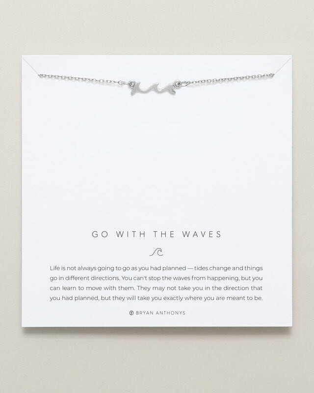 Go With The Waves Necklace - Silver
