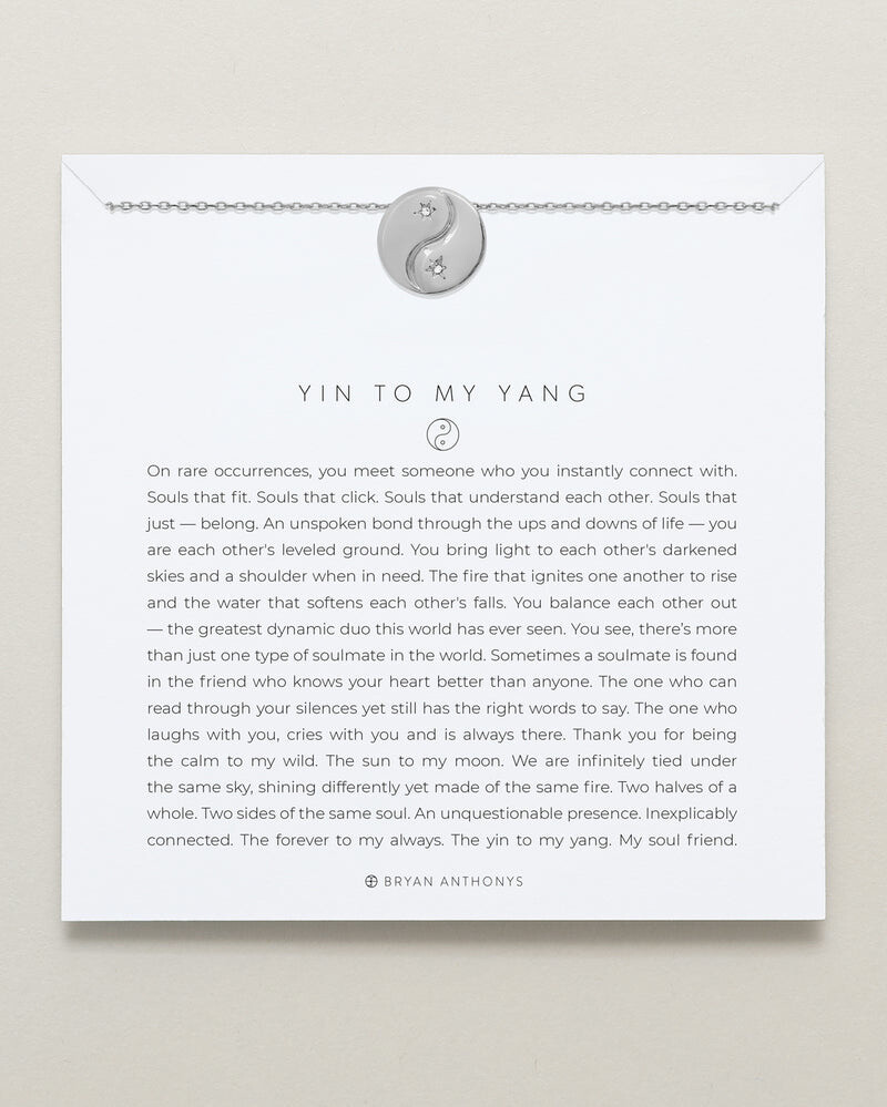 Yin to My Yang Friendship Necklace - Silver
