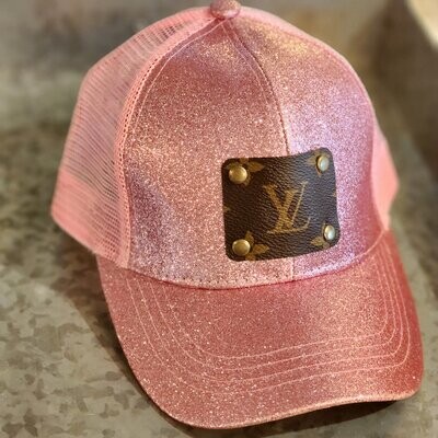 UPCYCLED LV PINK SHIMMER BALL CAP
