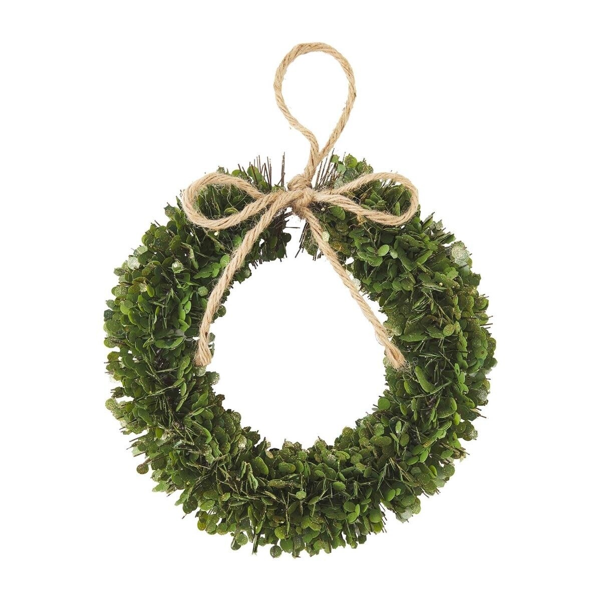 WREATH FAUX BOXWOOD ORNAMENT