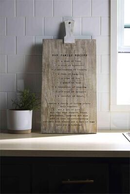 Family Recipe Board