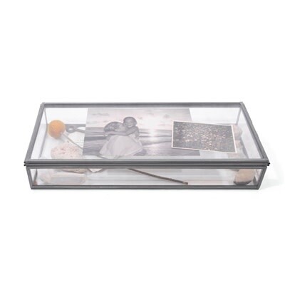 Rectangle Glass &amp; Zinc Memory Box
