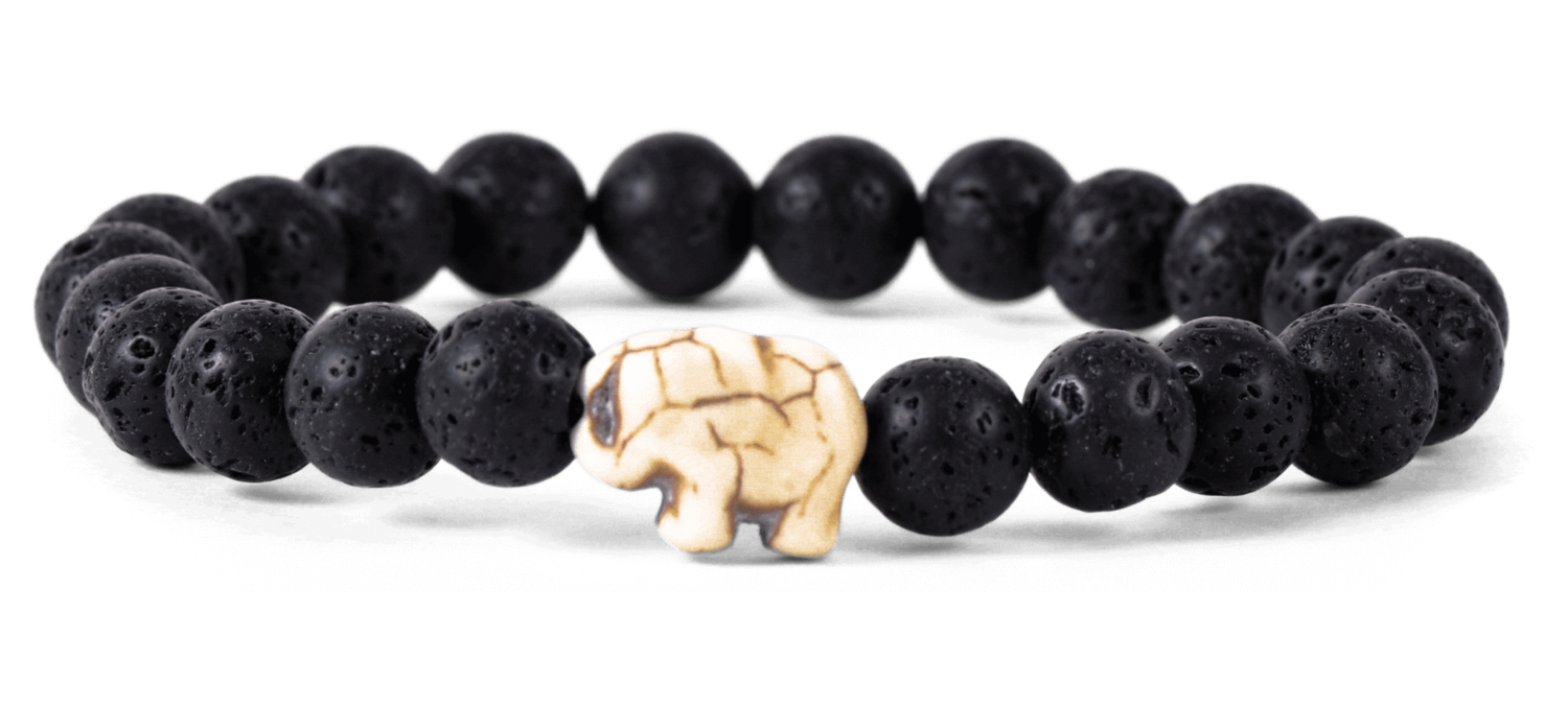 The Expedition Bracelet - Elephant  Lava Stone