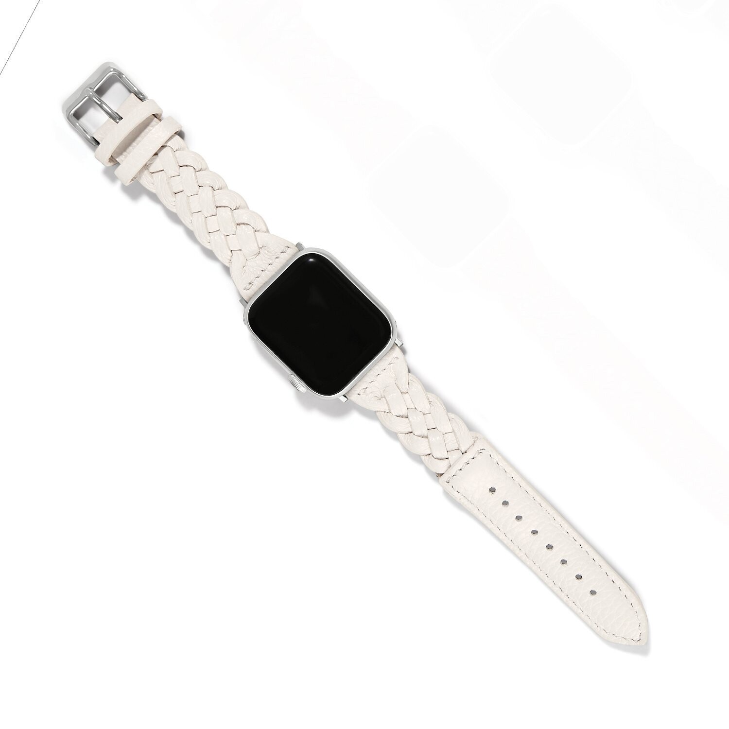 Sutton Braided Leather Watch Band - Off White