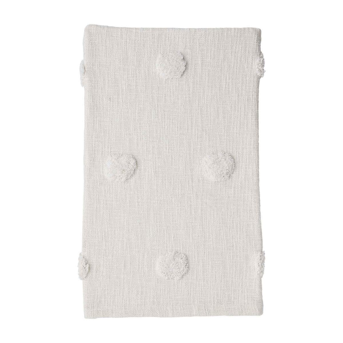 CREAM TUFTED DOT THROW