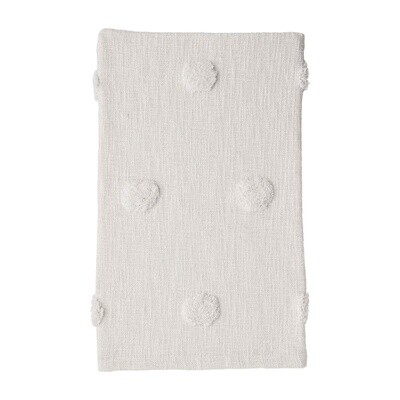 CREAM TUFTED DOT THROW