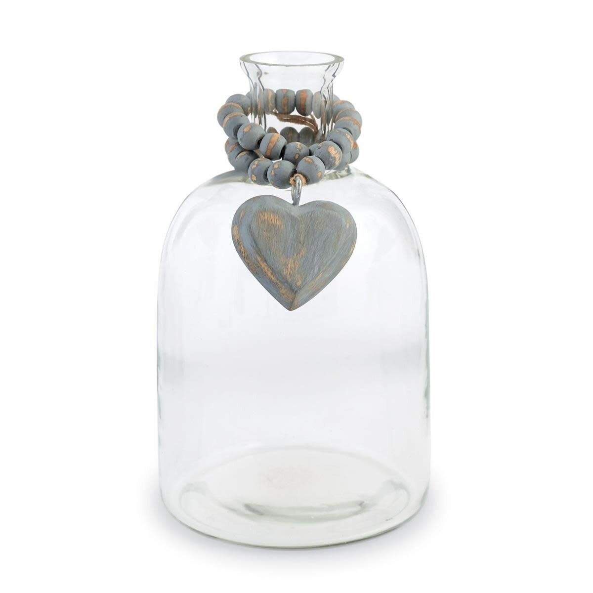 HEART BUD VASE WITH BEADS
