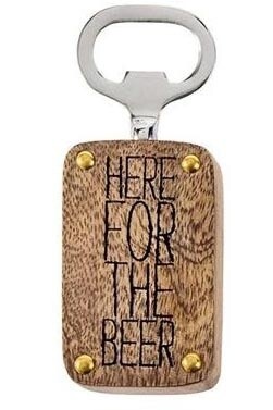 Wood Bottle Opener - Here