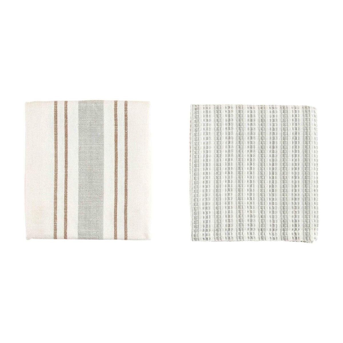 MIXED WAFFLE COTTON TOWELS SET