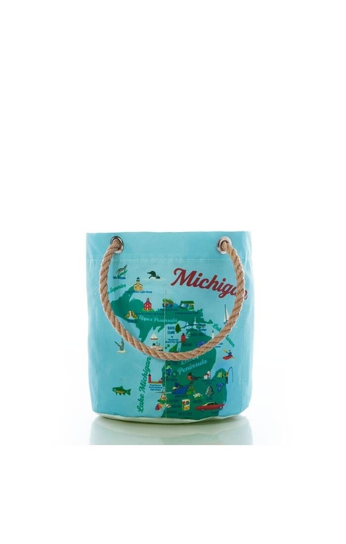 MICHIGAN LANDMARKS BEVERAGE BUCKET BAG